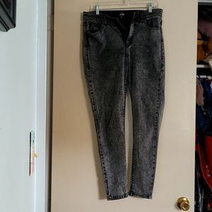 LULA ROE ACID WASH BLACK DENIM